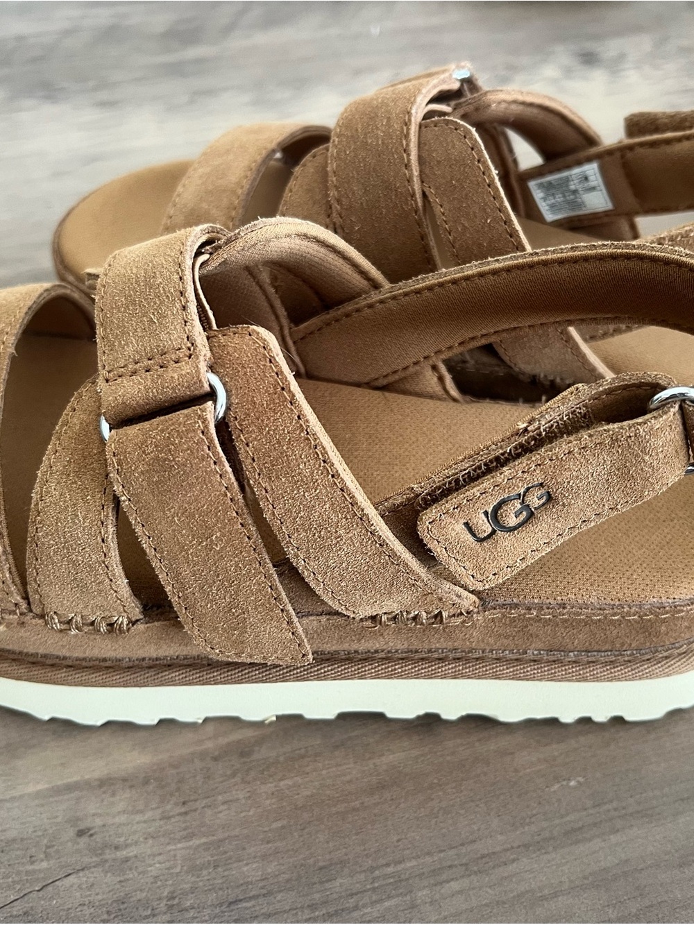 UGG Brown Suede Strap Sandals